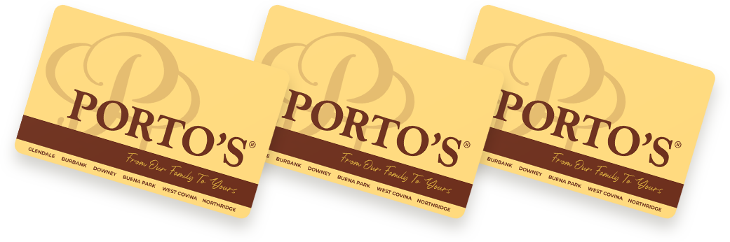 Three Porto's Gift Cards