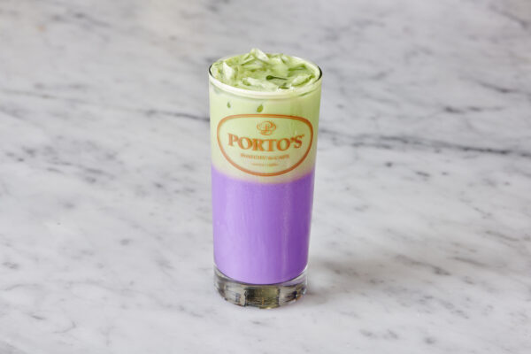 Iced Ube Matcha Green Tea Latte