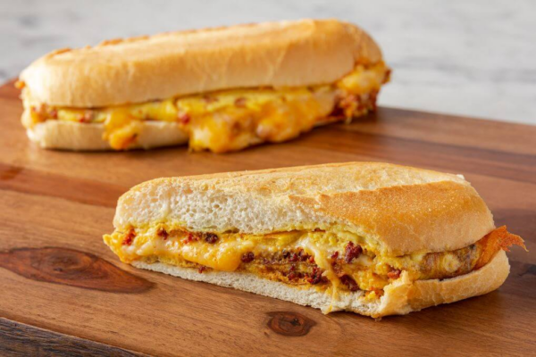 Chorizo and Cheese Omelette Sandwich